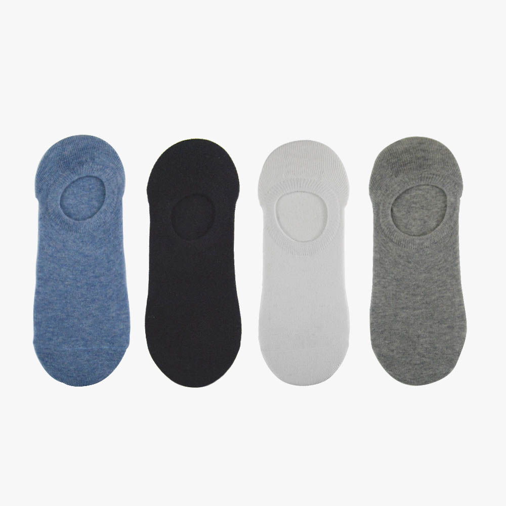 Men's No Slip Invisible No Show Athletic Plain Color Socks -4 na pares