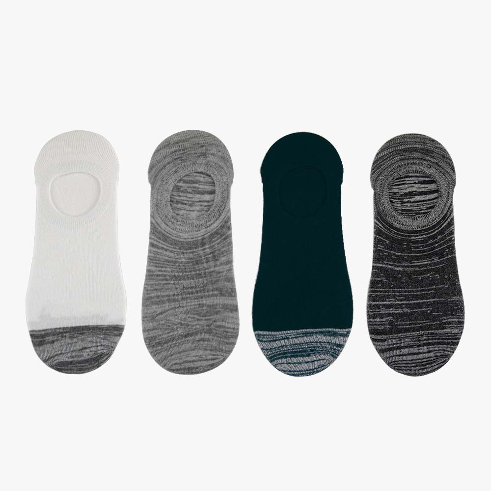 Мужские нескользящие спортивные носки с невидимыми вкладышами - 4 пары