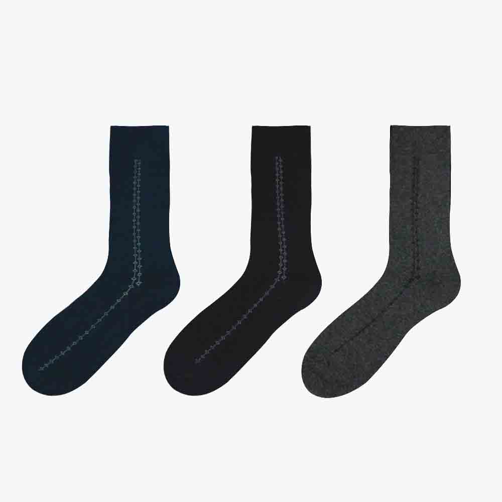 Men’s Cotton Argyle Crew Dress Socks -3 pairs